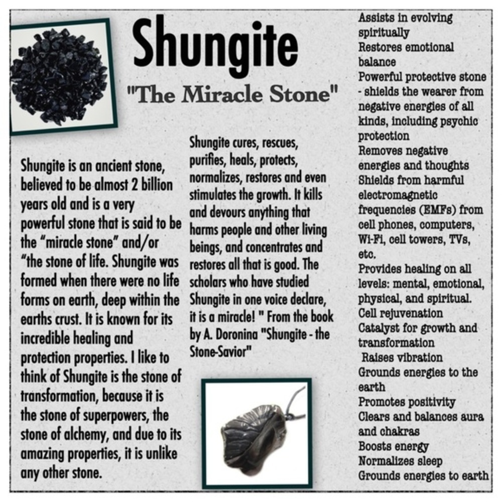 THE Extremely Powerful Stone SHUNGITE